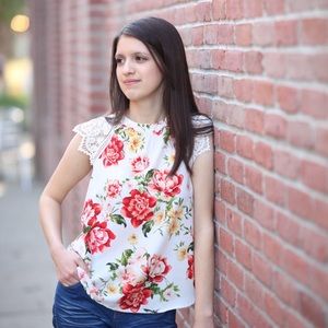 Pretty Floral Blouse Shirt